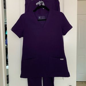 Figs XXS Purple Scrub Set